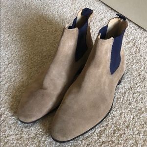ASOS TAN AND NAVY CHELSEA BOOT
